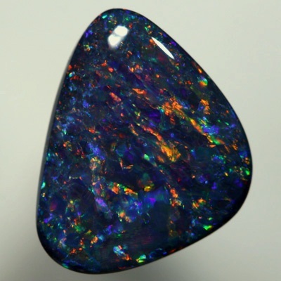 SOLID BLACK OPAL Unique gothic fire!! SEE VIDEO
